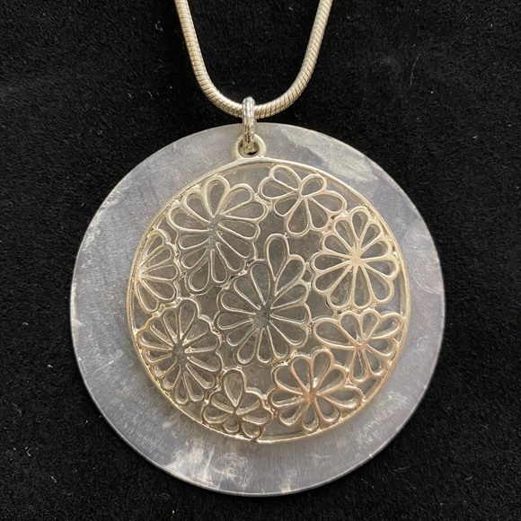 Silver Medallion Necklace - Picture 2 of 4